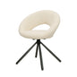 Artiss Dining Chairs Set of 2 Sherpa Boucle Swivel Base - Cosy Abode
