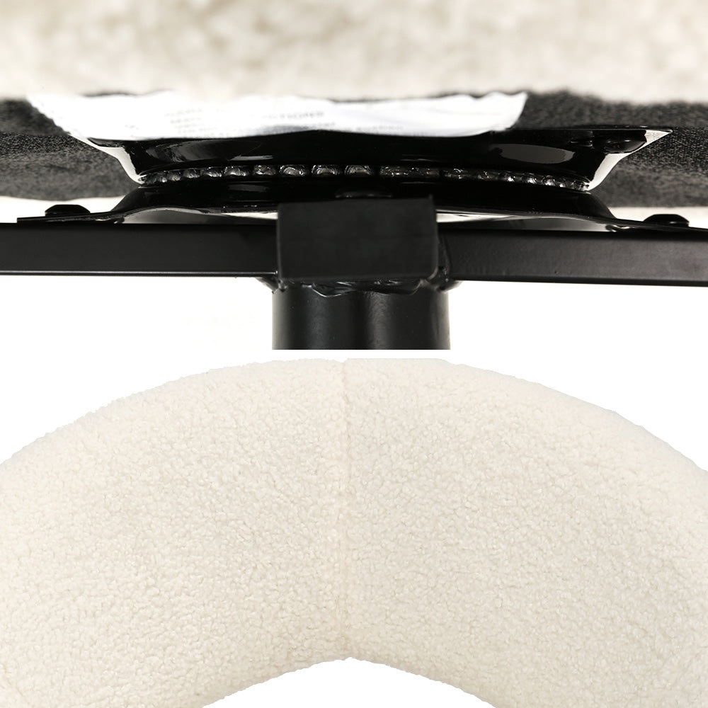 Artiss Dining Chairs Set of 2 Sherpa Boucle Swivel Base - Cosy Abode
