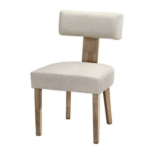 Artiss Dining Chairs Set of 2 Linen Fabric Wooden Beige - Cosy Abode
