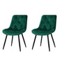 Artiss Dining Chairs Set of 2 Velvet Diamond Tufted Green - Cosy Abode