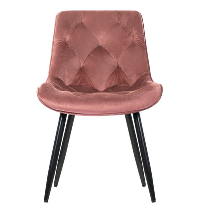 Artiss Dining Chairs Set of 2 Velvet Diamond Tufted Pink - Cosy Abode