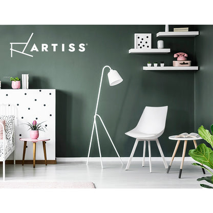 Artiss Dining Chairs Set of 2 PU Leather Plastic Metal White - Cosy Abode