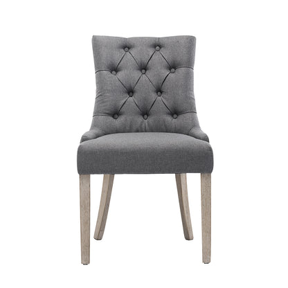 Artiss Dining Chairs Set of 2 Linen French Provincial Grey - Cosy Abode