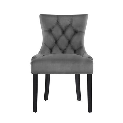 Artiss Dining Chairs Set of 2 Velvet French Provincial Grey - Cosy Abode