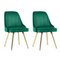 Artiss Dining Chairs Set of 2 Velvet Channel Tufted Green - Cosy Abode