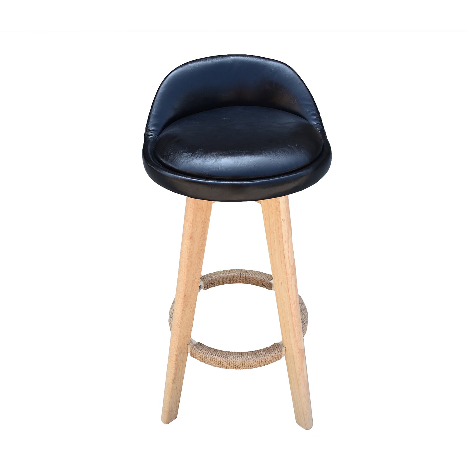 Milano Decor Phoenix Barstool Black Chairs Kitchen Dining Chair Bar Stool - One Pack - Black - Cosy Abode