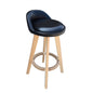 Milano Decor Phoenix Barstool Black Chairs Kitchen Dining Chair Bar Stool - One Pack - Black - Cosy Abode