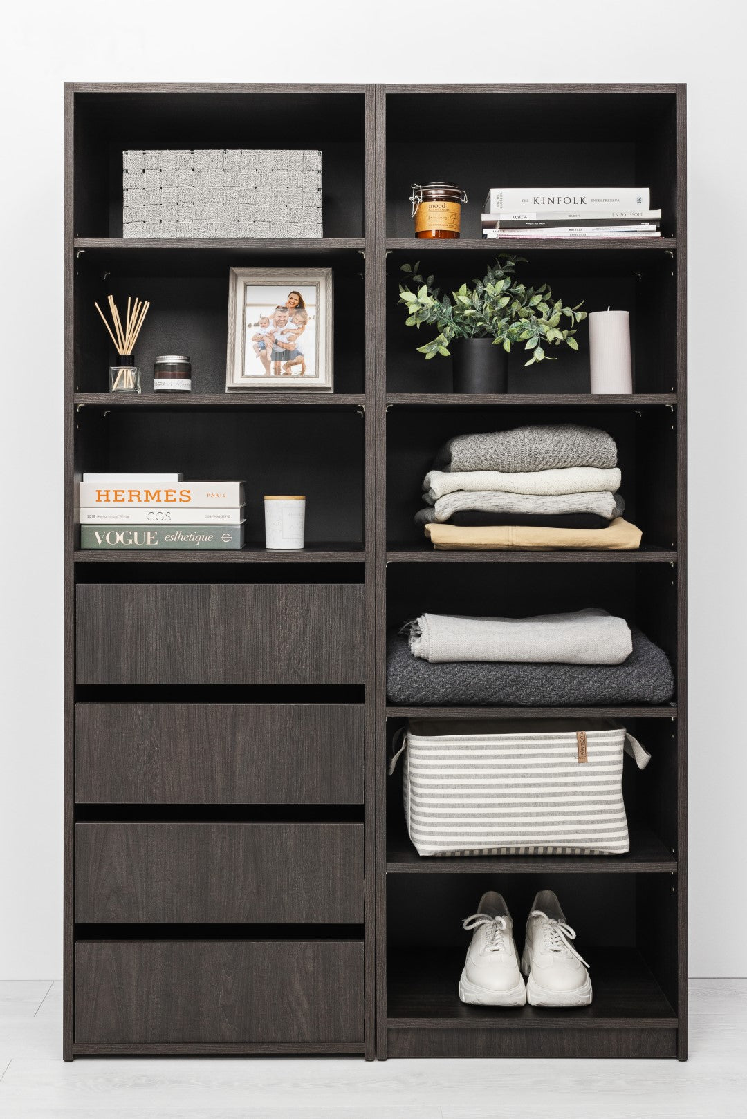 GENEVA SIX SHELF BUILD IN WARDROBE - NORDIC ASH - Cosy Abode