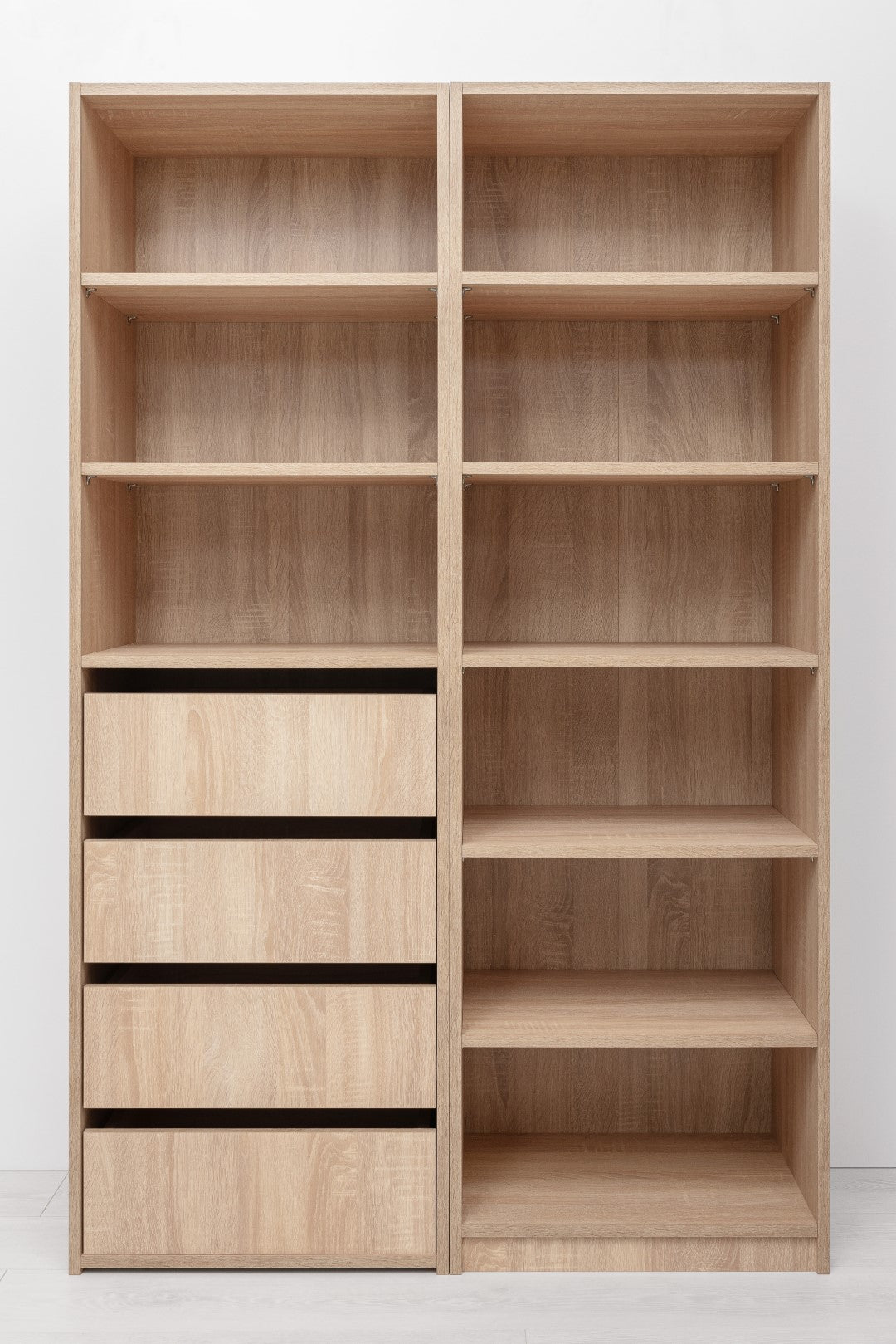 GENEVA SIX SHELF BUILD IN WARDROBE - NATURAL OAK - Cosy Abode