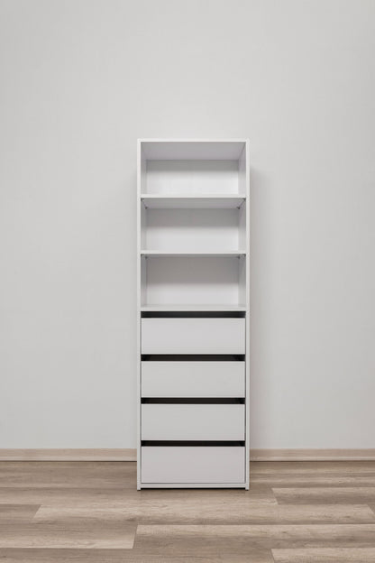 GENEVA THREE SHELF/FOUR DRAWER BUILT IN WARDROBE - CLASSIC - Cosy Abode