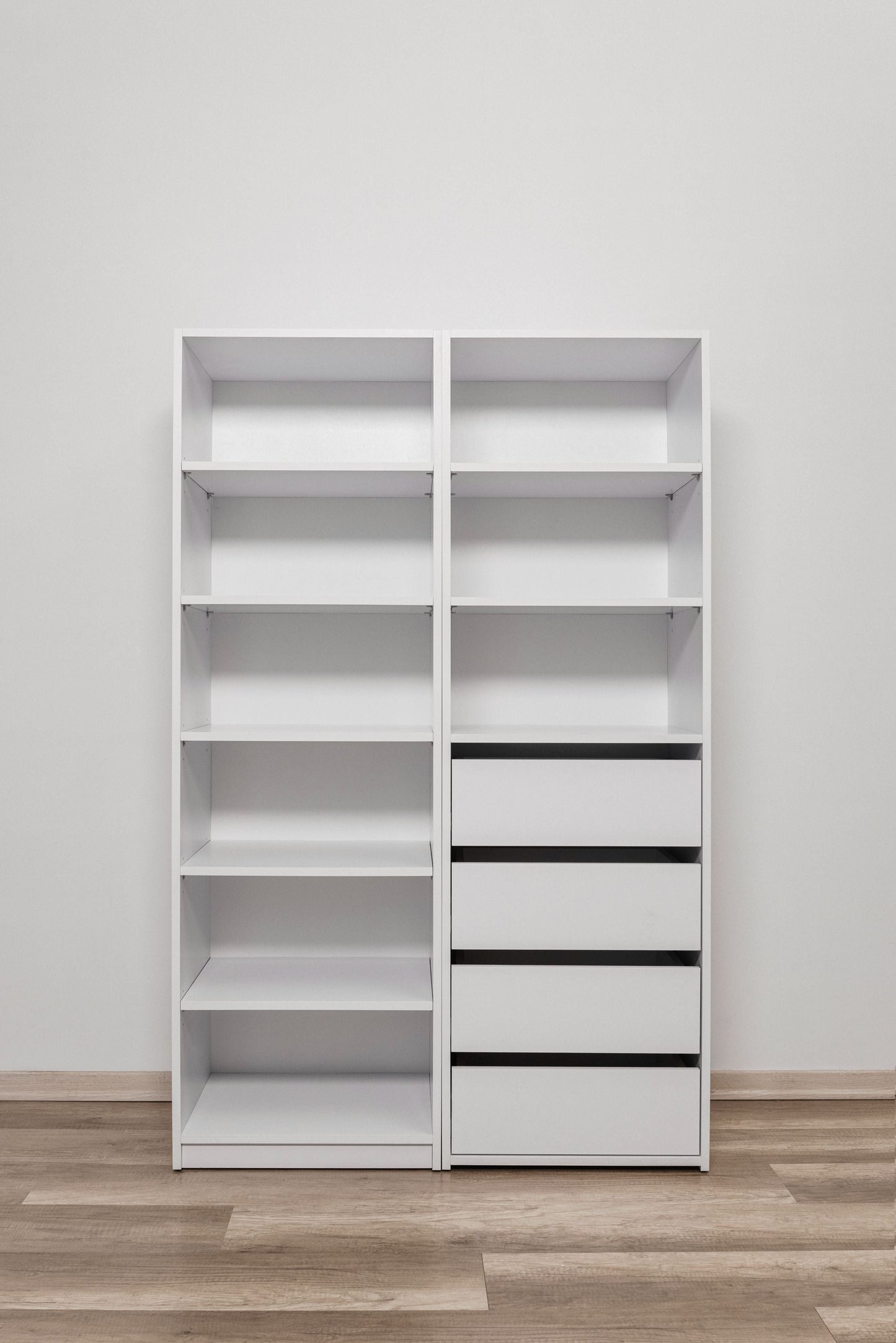 GENEVA THREE SHELF/FOUR DRAWER BUILT IN WARDROBE - CLASSIC - Cosy Abode
