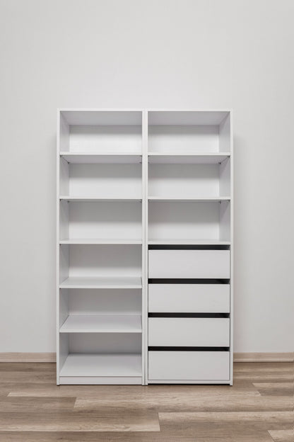 GENEVA THREE SHELF/FOUR DRAWER BUILT IN WARDROBE - CLASSIC - Cosy Abode