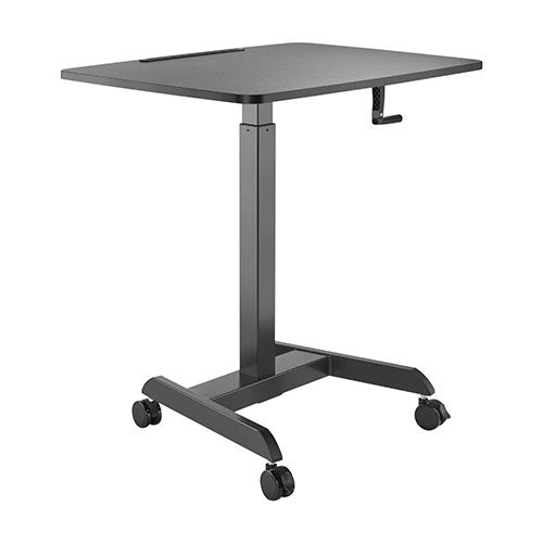 BRATECK Manual Height Adjustable Workstation with casters - Black - Cosy Abode