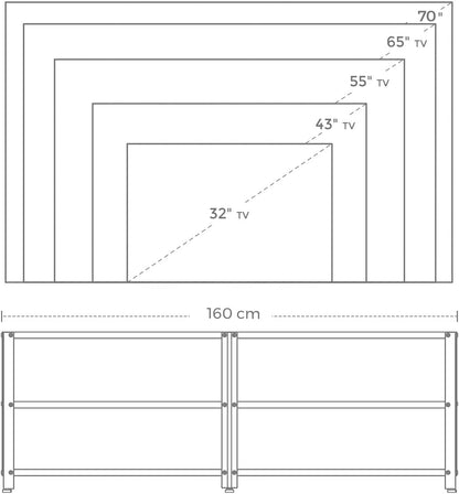 TV Stand for TV Steel Frame up to 178 cm with Shelves for Living Room and Bedroom Furniture Rustic Brown and Black - Cosy Abode