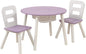 Round Table and 2 Chair Set for children (Lavender) - Cosy Abode