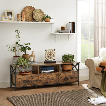 Modern Wooden TV Cabinet Holds TVs - Cosy Abode