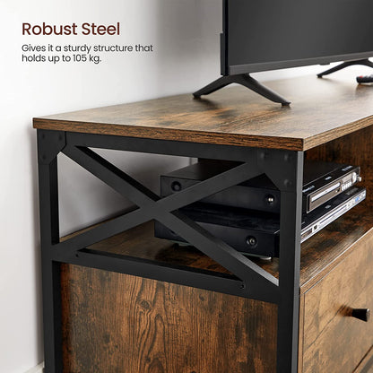 Modern Wooden TV Cabinet Holds TVs - Cosy Abode