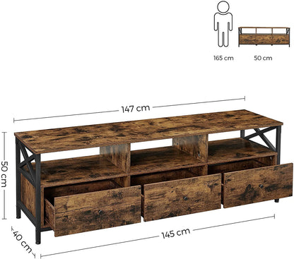 Modern Wooden TV Cabinet Holds TVs - Cosy Abode