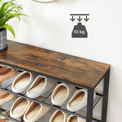 Shoe Rack Storage Organiser 4 Shelves - Cosy Abode