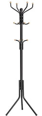 Metal Coat Rack Stand Hat Hanger, Black, 182cm - Cosy Abode