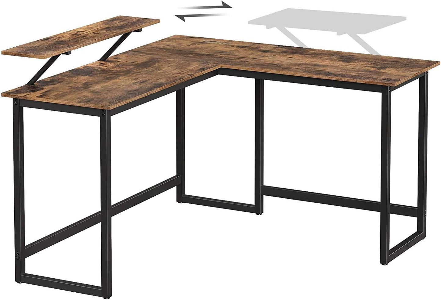 L-Shaped Computer Desk Industrial Corner - Cosy Abode
