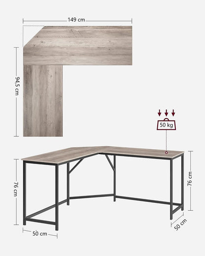 L-Shaped Computer Corner Desk Home Office - Cosy Abode