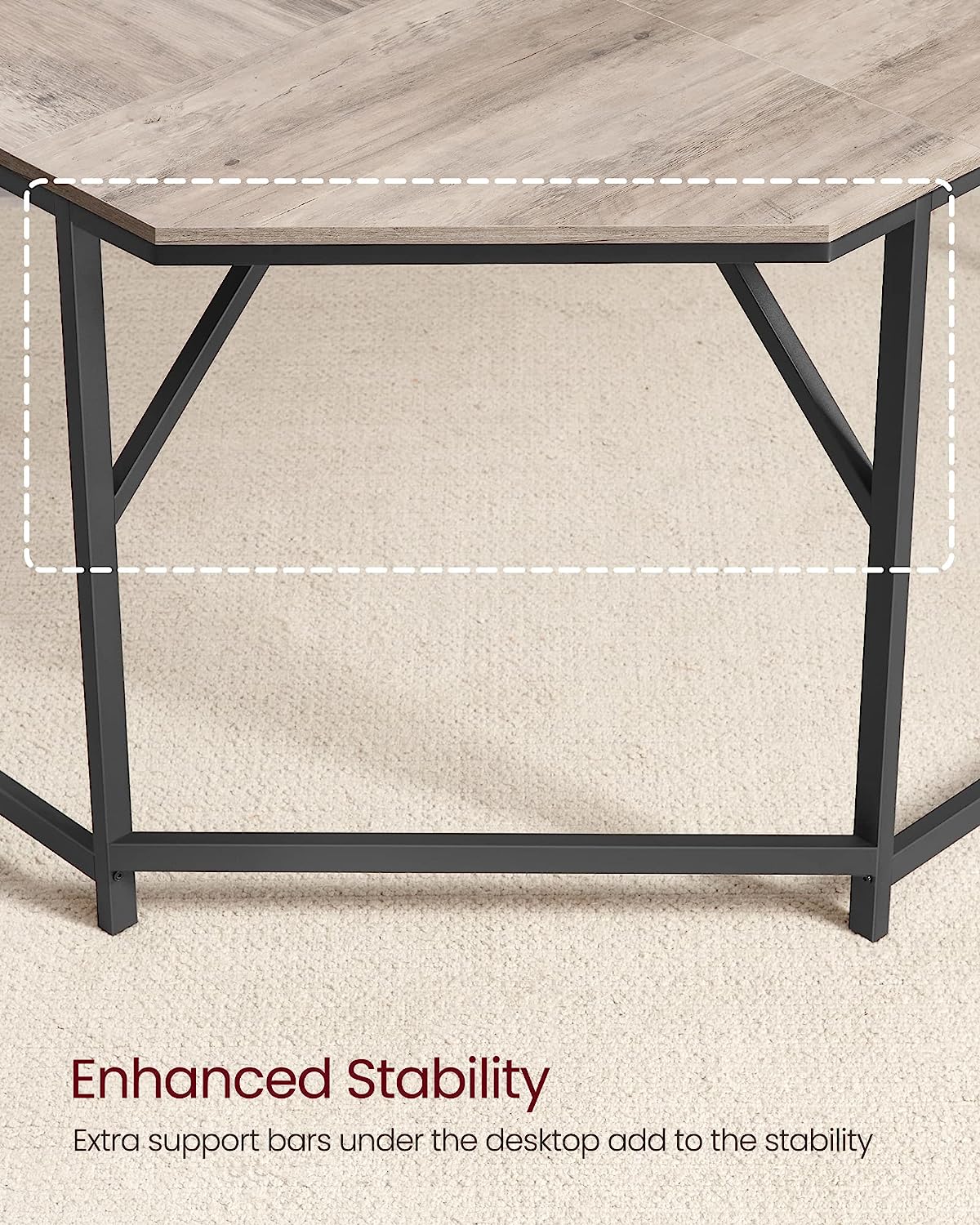 L-Shaped Computer Corner Desk Home Office - Cosy Abode