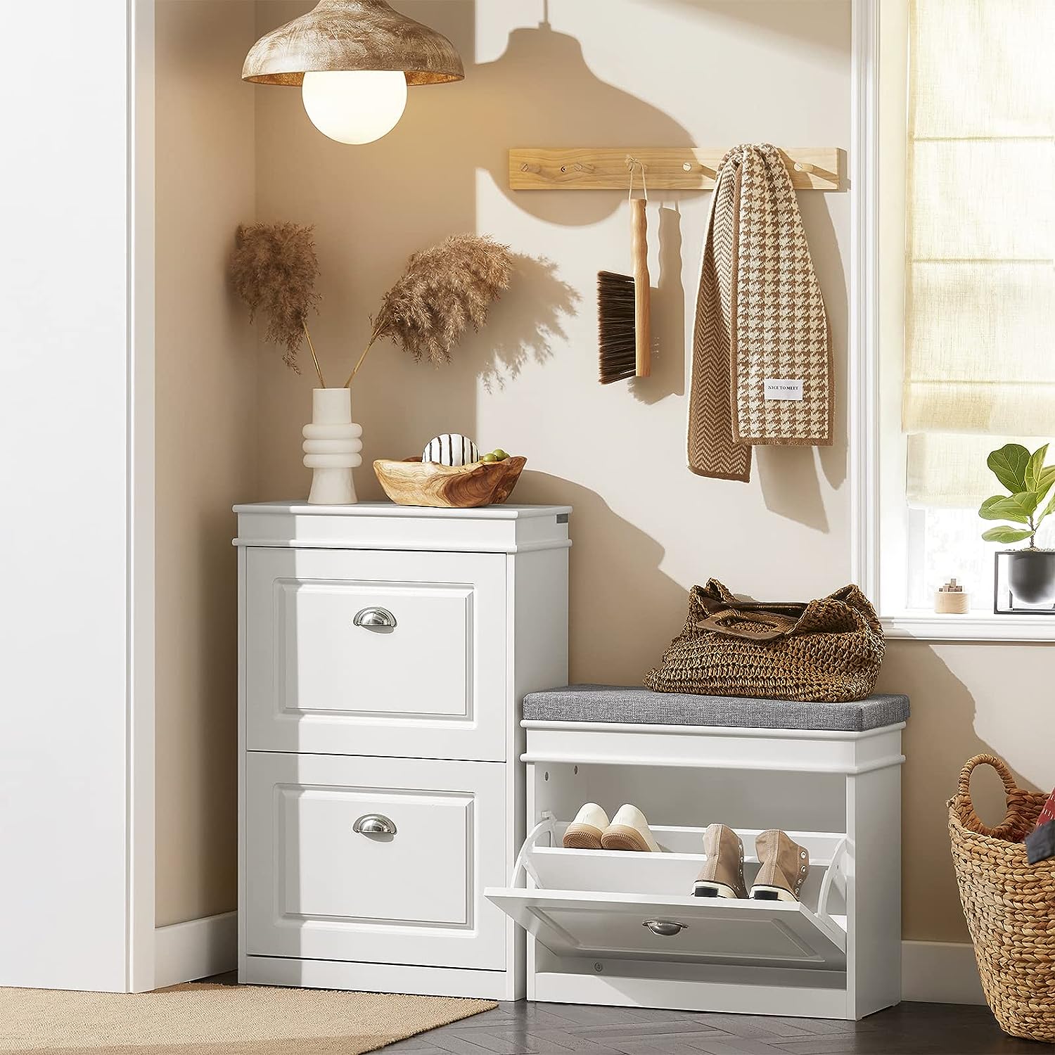 Tilt-Out Shoe Cabinet Shoe Rack - Cosy Abode