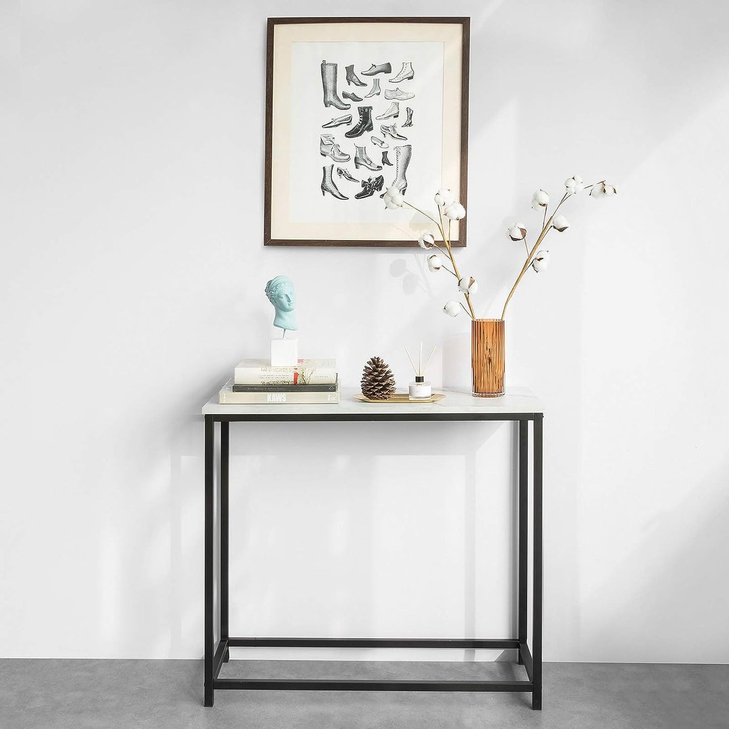 Console Table Metal Frame Hallway Table - Cosy Abode