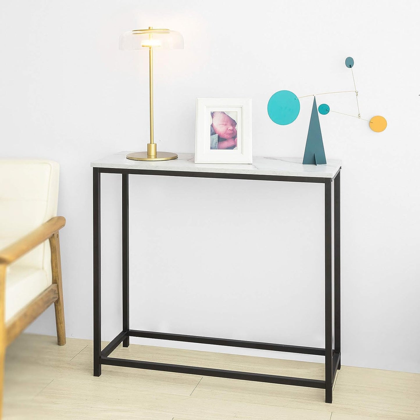 Console Table Metal Frame Hallway Table - Cosy Abode