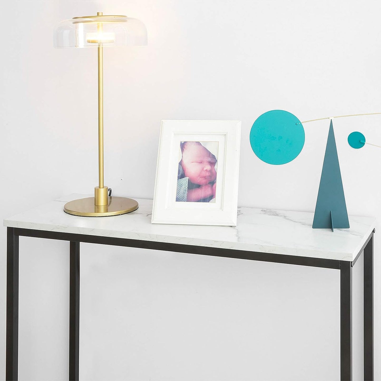 Console Table Metal Frame Hallway Table - Cosy Abode