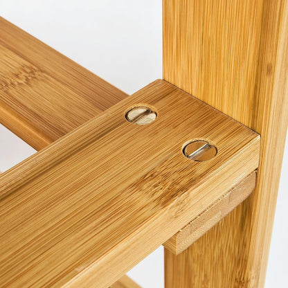 Bamboo Shoe Bench Rack Storage with shelves - Cosy Abode