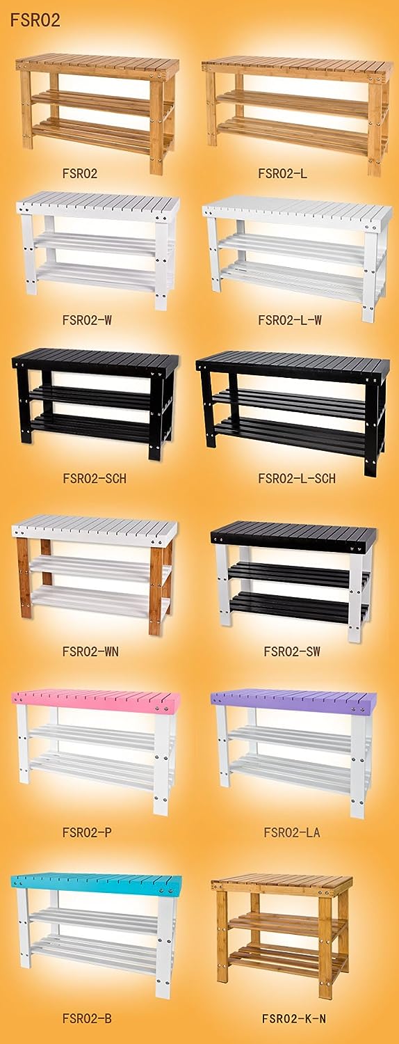 Bamboo Shoe Bench Rack Storage with shelves - Cosy Abode