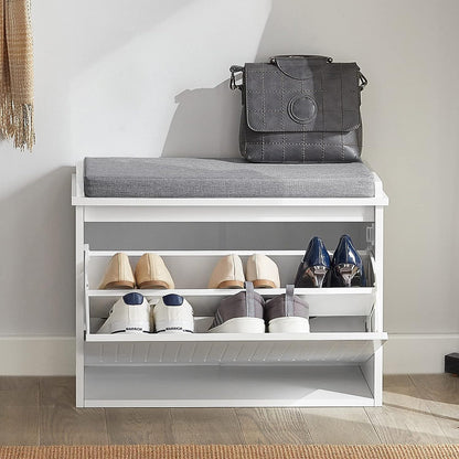 Hallway Shoe Bench Rack Cabinet Seat Cushion - Cosy Abode