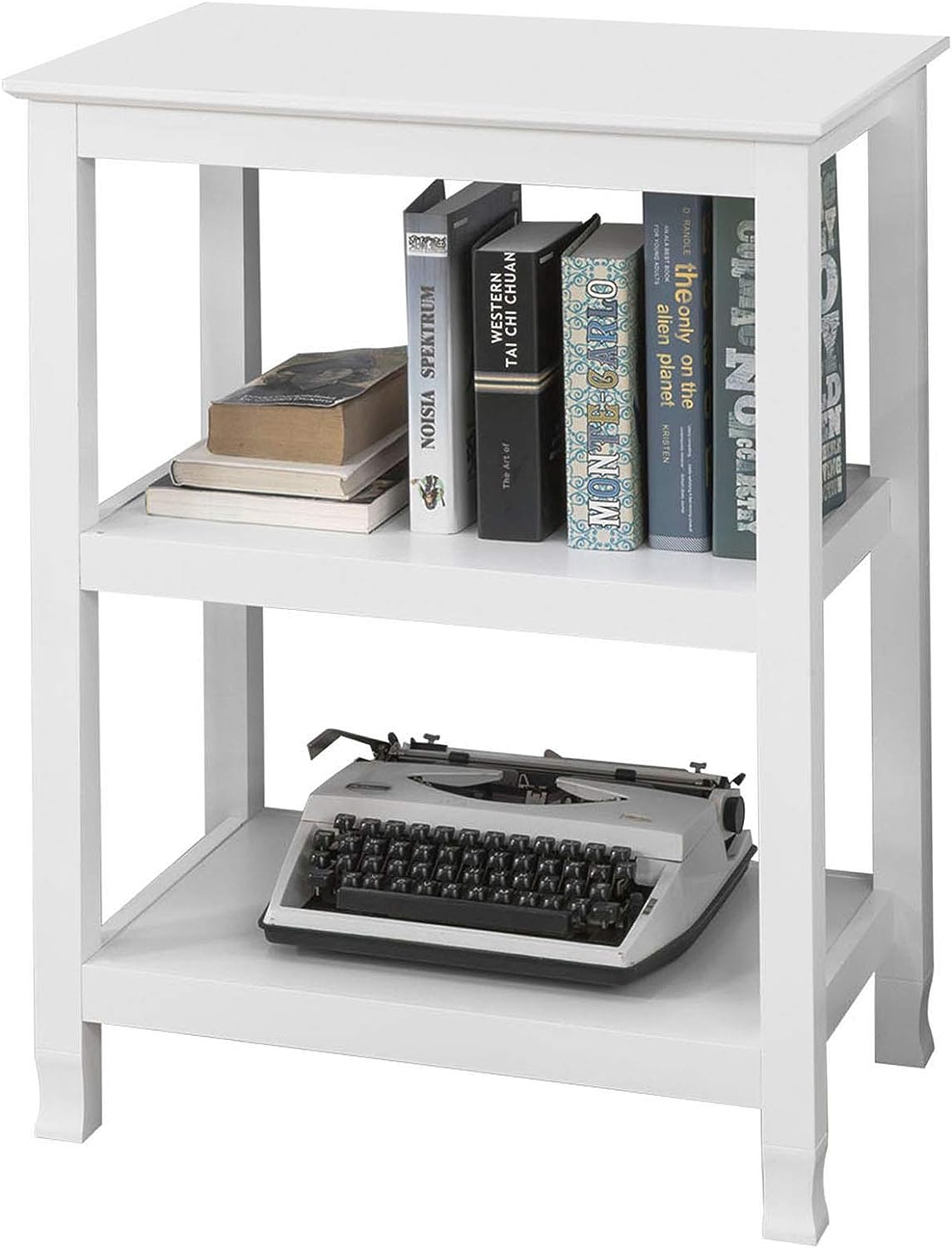 Console Table 3 Shelves, White - Cosy Abode