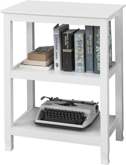 Console Table 3 Shelves, White - Cosy Abode