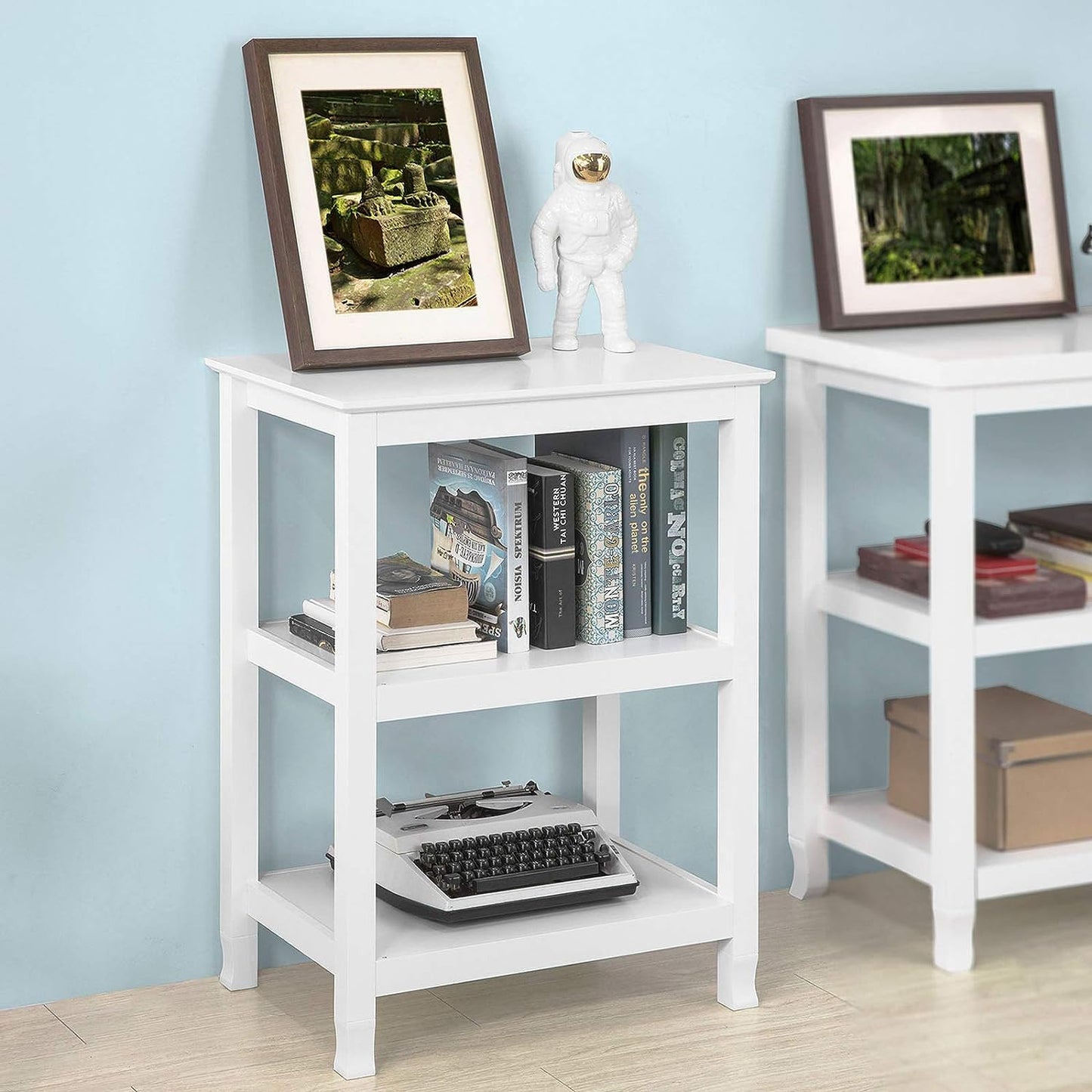 Console Table 3 Shelves, White - Cosy Abode