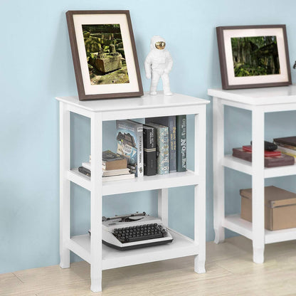 Console Table 3 Shelves, White - Cosy Abode