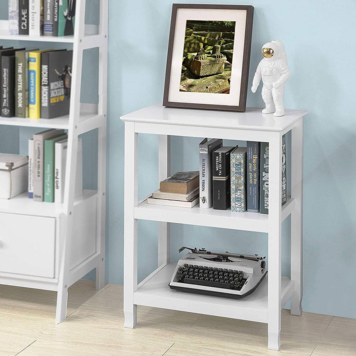 Console Table 3 Shelves, White - Cosy Abode