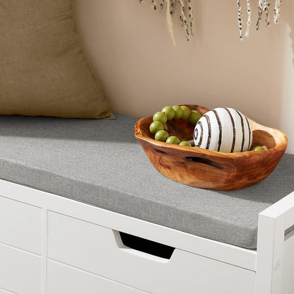 Shoe Bench Shoe Rack Cabinet Hallway, White - Cosy Abode