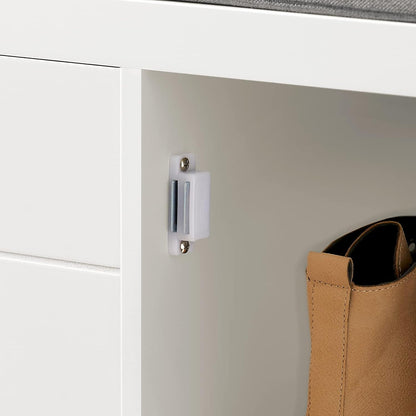 Shoe Bench Shoe Rack Cabinet Hallway, White - Cosy Abode