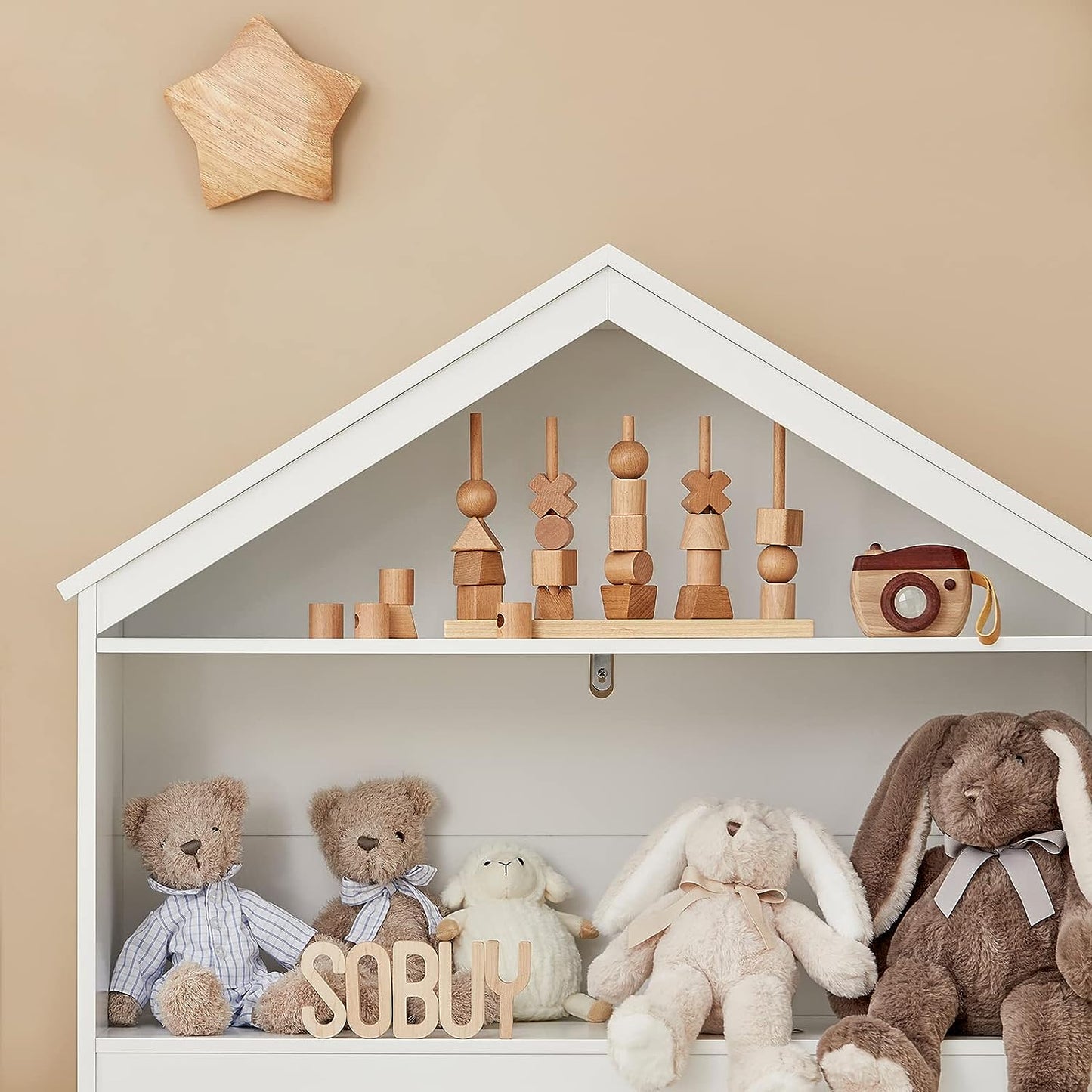 Kids Bookcase Shelf Storage Mobile Toy Chest - Cosy Abode