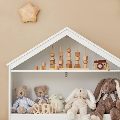 Kids Bookcase Shelf Storage Mobile Toy Chest - Cosy Abode