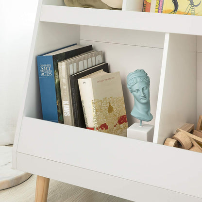 Childrens Shelving Unit, 5 Compartments Bookcase - Cosy Abode