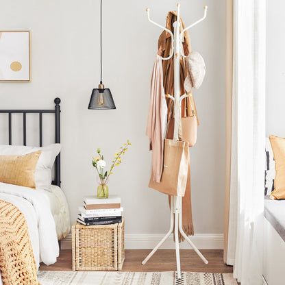 Metal Coat Rack ,White - Cosy Abode