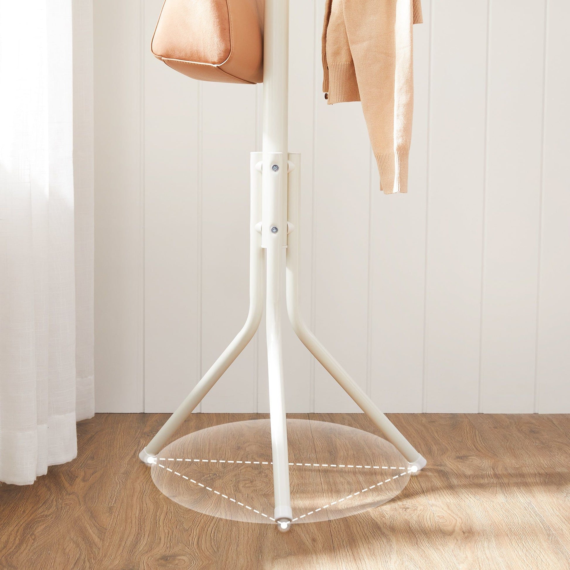 Metal Coat Rack ,White - Cosy Abode