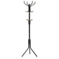 Black Metal Coat Rack, Hall Tree, 182cm Tall - Cosy Abode