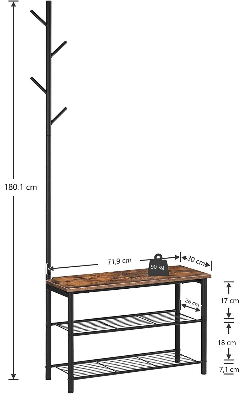 Multifunctional Entryway Coat Rack Shoe Bench for Living Room and Bedroom - Cosy Abode