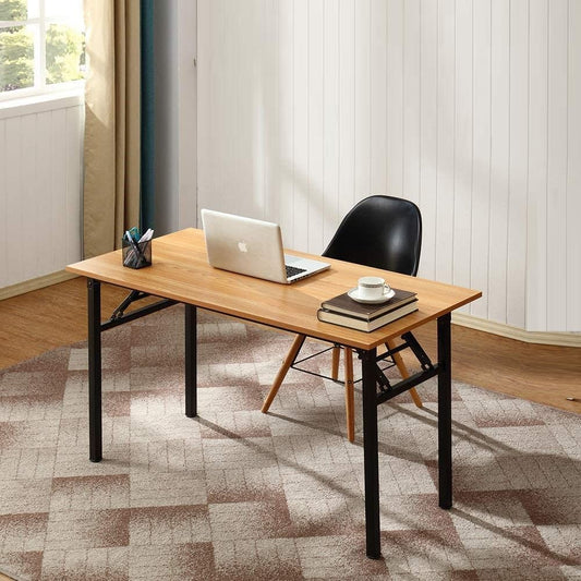 Sturdy and Heavy Duty Foldable Office Computer Desk (Black, 120cm) - Cosy Abode