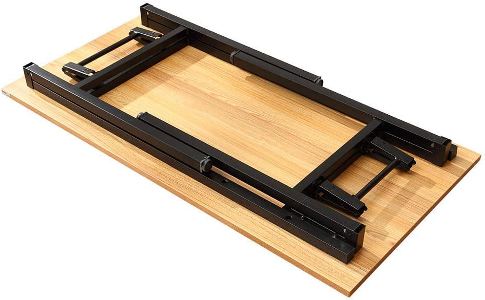 Sturdy and Heavy Duty Foldable Office Computer Desk (Black, 120cm) - Cosy Abode